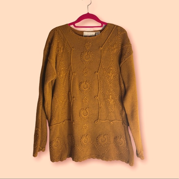 Carolina Colours Vintage Solid Chunky Knit Sweater - Picture 1 of 4